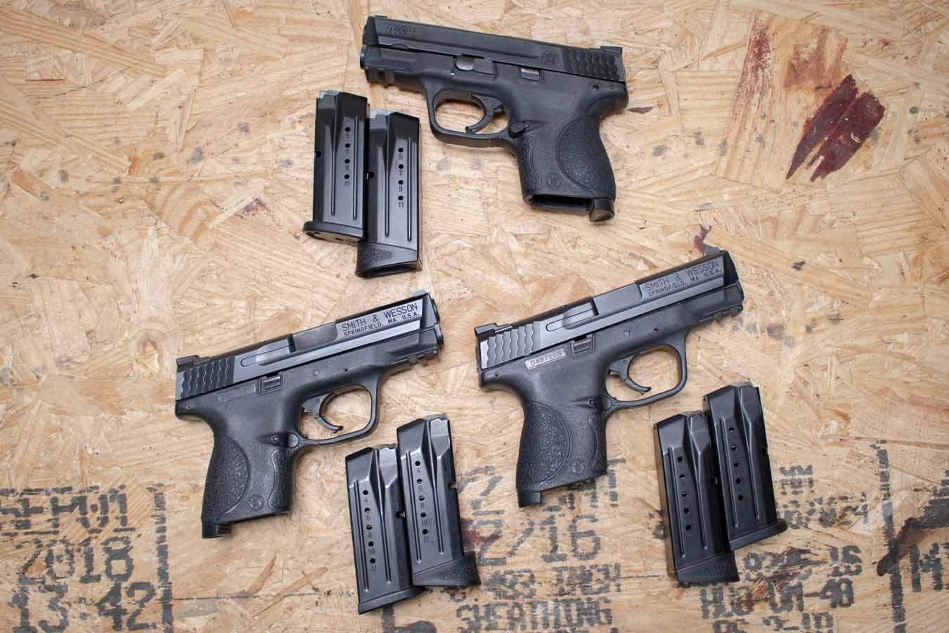 SMITH AND WESSON M&P9 Compact 9mm Police Trade-ins with Magazine Disconnect Safety (Good Condition)